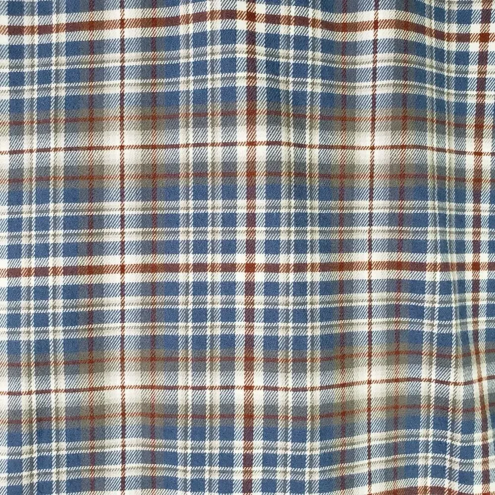 Ariat Rebar Shirt Men’s Size XXLT Tall Blue Plaid Long Sleeve Button Down
